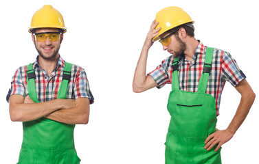 Industrial worker isolated on white 