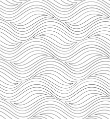 Vector seamless texture. Modern geometric background. Repeating pattern with wavy lines.