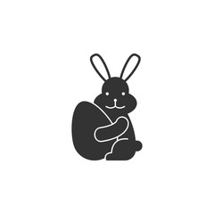 paschal rabbit, egg icon can be used for web, logo, mobile app, UI, UX