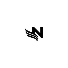 Letter N Wing Abstract Creative Business Modern Logo
