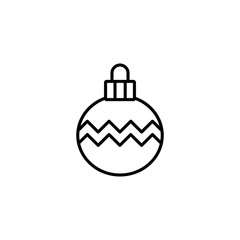 bauble ball toy christmas xmas line icon
