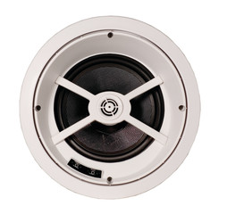 Obraz premium spiker Closeup of white audio speaker