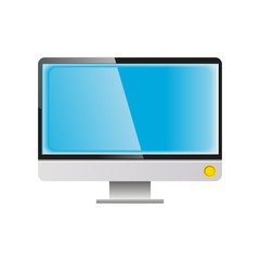 Monitor screen PC. White background. Vector illustration. EPS 10.