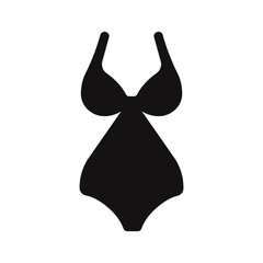 Woman swimsuit icon vector