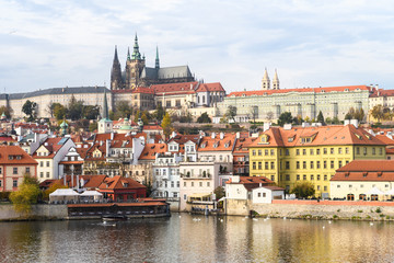 panoramic view of prague old town