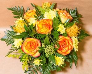 bright bouquet of flowers