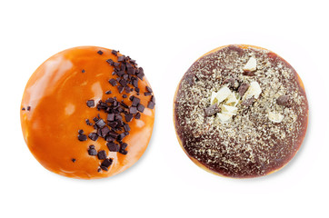 Donuts on a white background