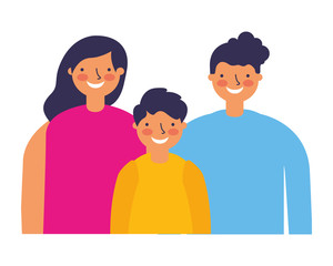 parents and son family portrait