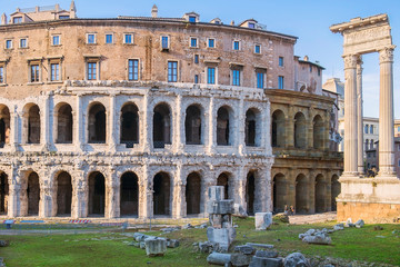 Obraz premium ancient open-air theatre of Marcellus in Rome, Italy