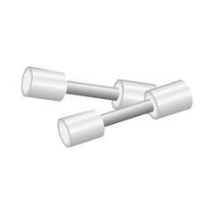 Dumbbells. Dumbbells icon, isolated on white background. Sport. Vector illustration.