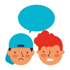 boys face sad expression speech bubble