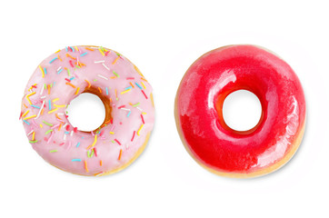 Donuts on a white background