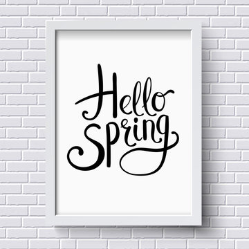 Hello Spring greeting card design