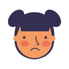 girl face sad expression gesture