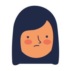 girl face sad expression gesture