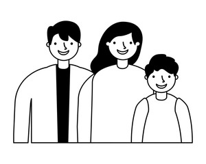 parents and son family portrait