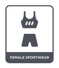 female sportwear icon vector