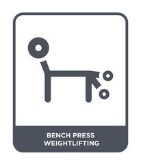 bench press weightlifting icon vector