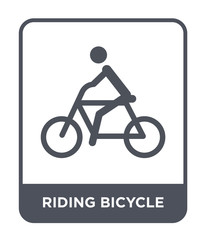 riding bicycle icon vector