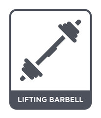 lifting barbell icon vector
