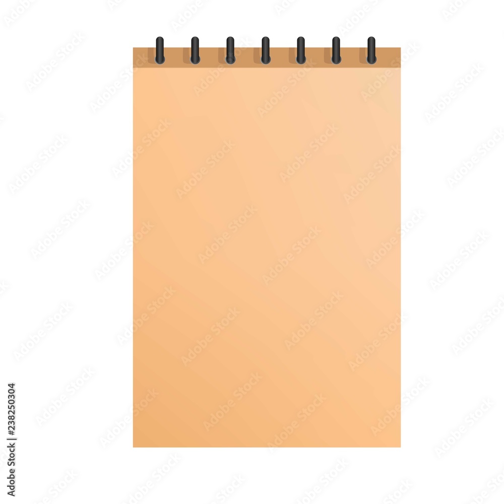 Poster paper notepad icon. realistic illustration of paper notepad vector icon for web design isolated on w