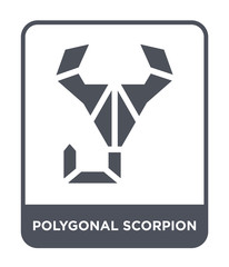 polygonal scorpion icon vector