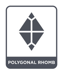 polygonal rhomb icon vector