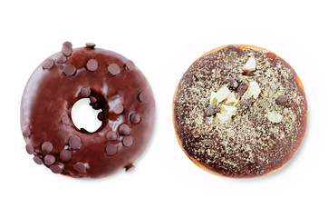 Donuts on a white background
