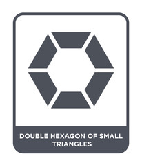 double hexagon of small triangles icon vector