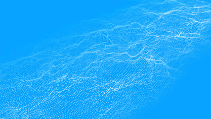 Futuristic point wave.Wave of particles. Abstract background with a dynamic wave. Vector illustration.