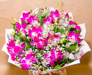 bright bouquet of flowers