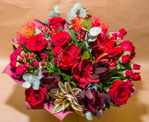 bright bouquet of flowers