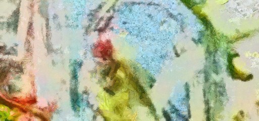 Abstract grunge background. Dirty style pattern. Simple painting art template with large textured brush strokes. Colorful pretty texture drawing by hand. Digital indigo wallpaper. Vintage backdrop.