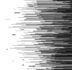 Vector Halftone Transition Abstract Wallpaper Pattern. Seamless Black And White Irregular Rounded Lines Background for modern flat web site design.