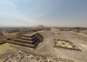 Teotihuacan pyramid of the sun from pyramid of the moon
