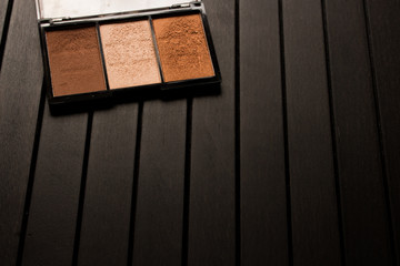 Makeup brush . Face powder bronzer and cosmetic blush brush