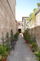 Fototapeta na wymiar Streets and courtyards of Cyprus