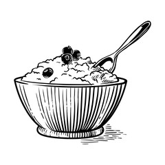 Hand drawn fresh slice sketch full Cup crumbly cottage cheese vector