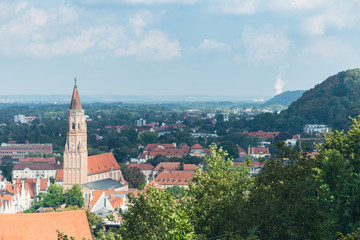 Views of landshut from the hill