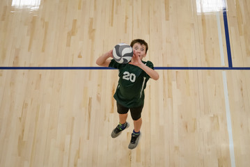 Young volleyball setter