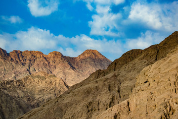 The beauty of the mountains of the Sinai Peninsula in Egypt