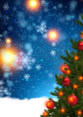 Christmas holidays background with copy space for your text