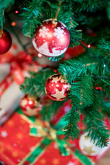 christmas eve and gifs with garlands and lights