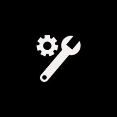 wrench gear vector icon. flat wrench gear design. wrench gear illustration for graphic