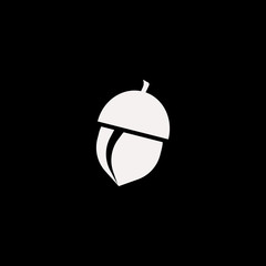 acorn vector icon. flat acorn design. acorn illustration for graphic