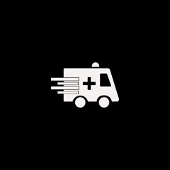 ambulance car vector icon. flat ambulance car design. ambulance car illustration for graphic