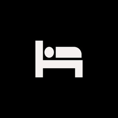 Bed vector icon. flat Bed design. Bed illustration for graphic
