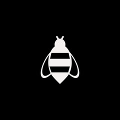 bee vector icon. flat bee design. bee illustration for graphic