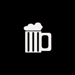 Beer glass vector icon. flat Beer glass design. Beer glass illustration for graphic