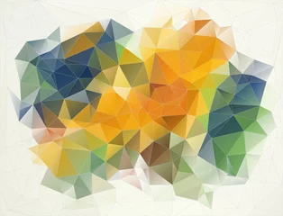 Poster Flat retro color geometric triangle background © igor_shmel